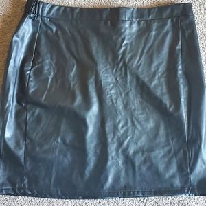 Plus faux leather skirt from SHIEN.